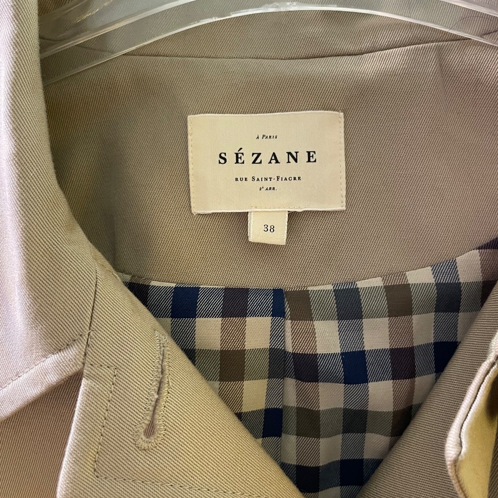 Sezane Clyde Coat Light Beige - Size 6 - Picture 4 of 6